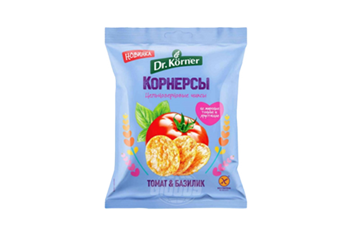 Dr.Korner Чипсы Корнерсы 50г томат/базилик