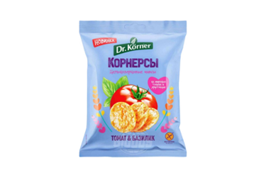 Dr.Korner Чипсы Корнерсы 50г томат/базилик
