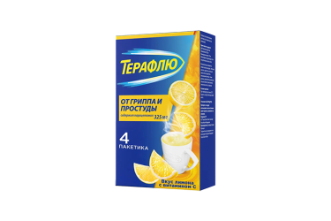 Терафлю пор д/приг р-ра д/пр внутрь 22,1г пак №4 лимон