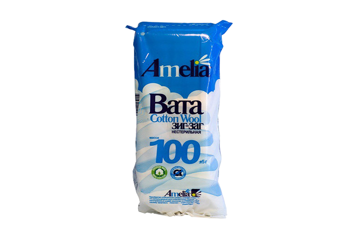 Вата хирург н/с Зиг-заг 100г Амелия