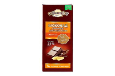 Шоколад Голицин горький с орехом на фруктозе 60г