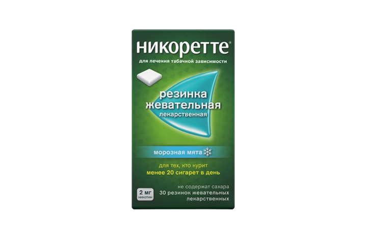 Никоретте Морозная мята 2мг жев резинка №30