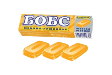 Бобс леденцы от кашля мед/лимон 35г