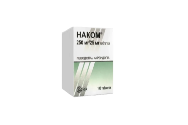 Наком 250мг/25мг табл №100