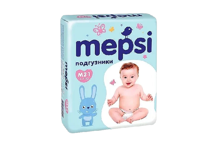 Мепси Подгузники дет р.M/6-11кг 21шт