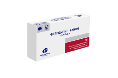 Фелодипин Канон 2,5мг табл п/пл/о пролонг №30