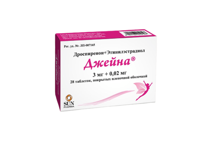 Джейна 3мг+0,02мг табл п/пл/о №28
