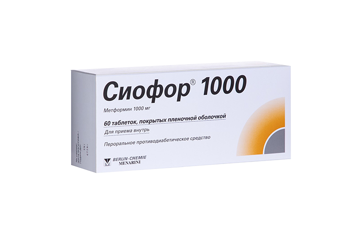 Сиофор 1000 1000мг табл п/пл/о №60