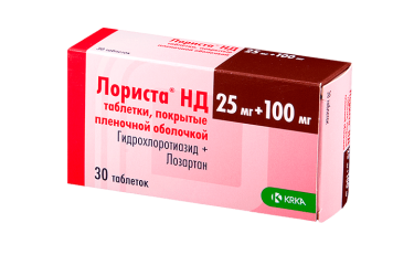 Лориста НД 25мг+100мг табл п/пл/о №30