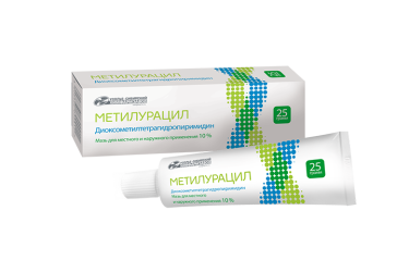 Метилурацил 10% мазь д/местн/нар прим 25г