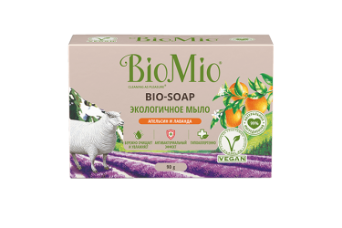 БиоМио Экологичное Мыло апельсин/лаванда/мята 90г