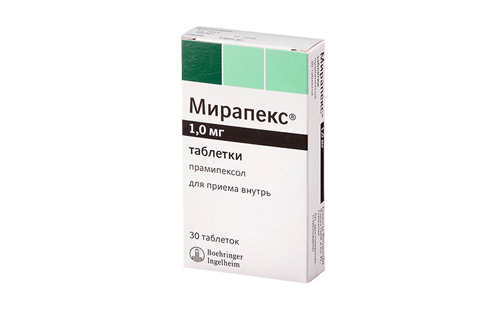 Мирапекс 1мг табл №30