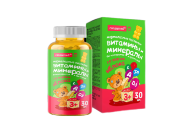 Консумед Витамины и Минералы паст мармел №30 яблоко 3+