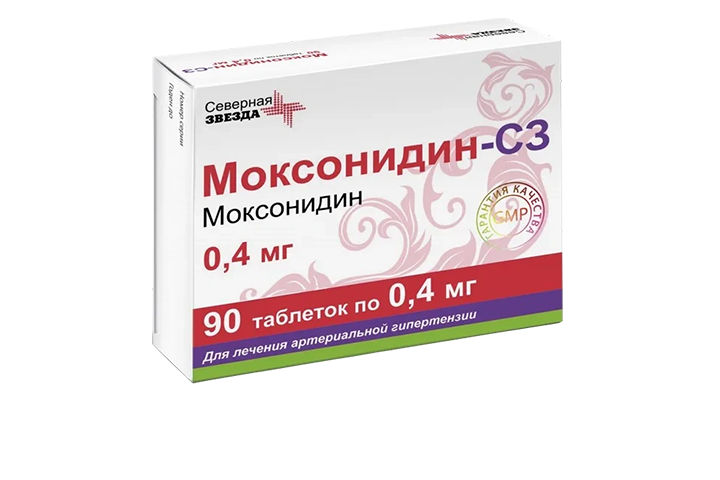 Моксонидин-СЗ 0,4мг табл п/пл/о №90