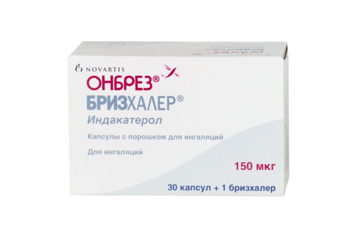 Онбрез Бризхалер 150мкг пор д/инг капс №30 в компл с устр д/инг
