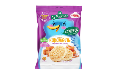 Jr.Korner Хлебцы Корнерсы дет 30г карамель