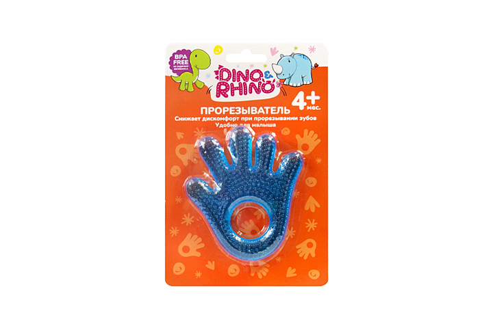 Dino&Rhino Прорезыватель с водой Ручка 1шт 3+