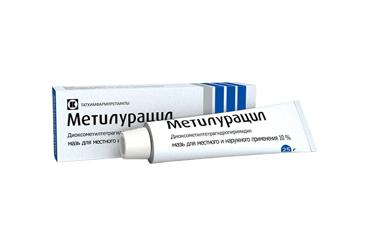 Метилурацил 10% мазь д/нар прим 25г
