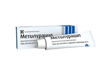 Метилурацил 10% мазь д/нар прим 25г