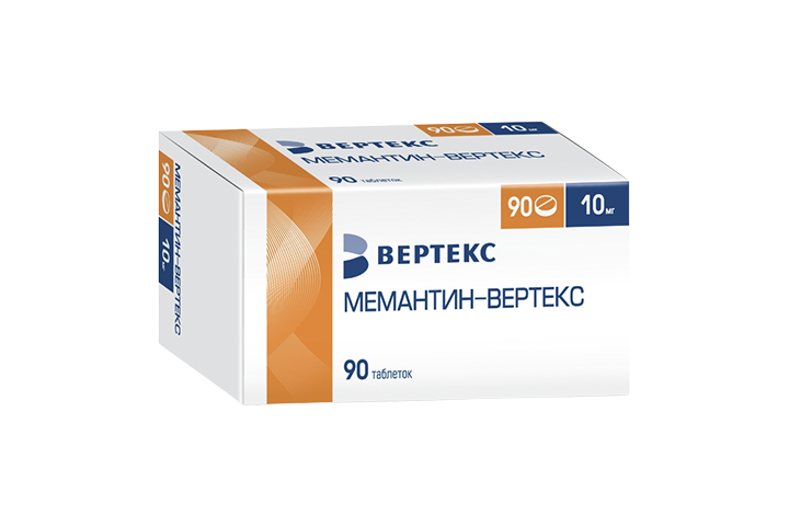 Мемантин-ВЕРТЕКС 10мг табл п/пл/о №90