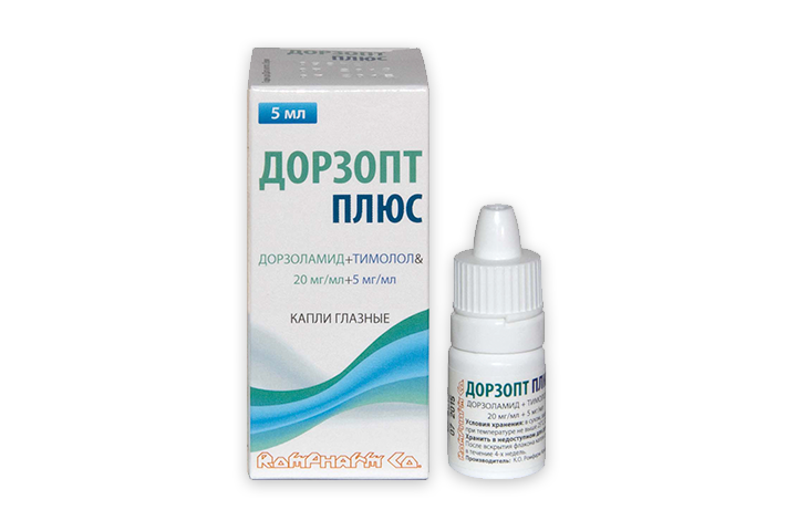 Дорзопт Плюс 20мг/мл+5мг/мл гл капли 5мл