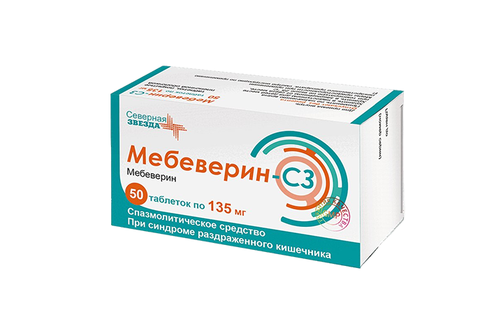 Мебеверин-СЗ 135мг табл п/пл/о №50