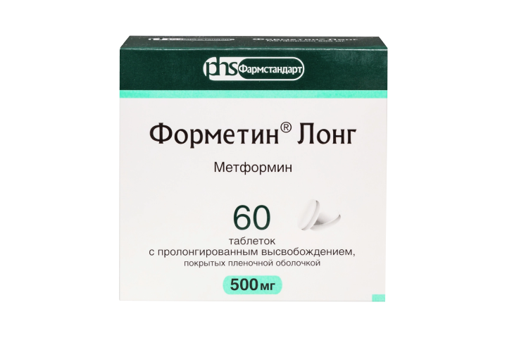 Форметин Лонг 500мг табл п/пл/о пролонг №60