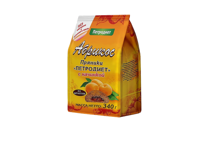 Пряники с начинкой Абрикос на фруктозе 340г
