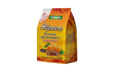 Пряники с начинкой Абрикос на фруктозе 340г