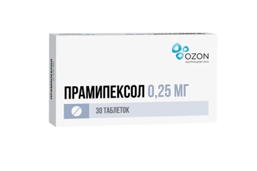 Прамипексол 0,25мг табл №30