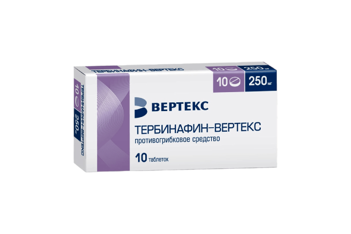 Тербинафин-ВЕРТЕКС 250мг табл №10