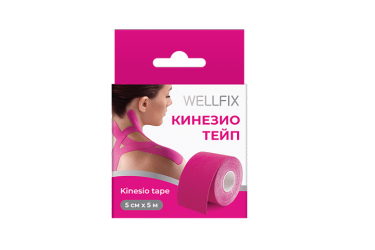 Веллфикс Кинезио тейп 5смх5м 1шт роз