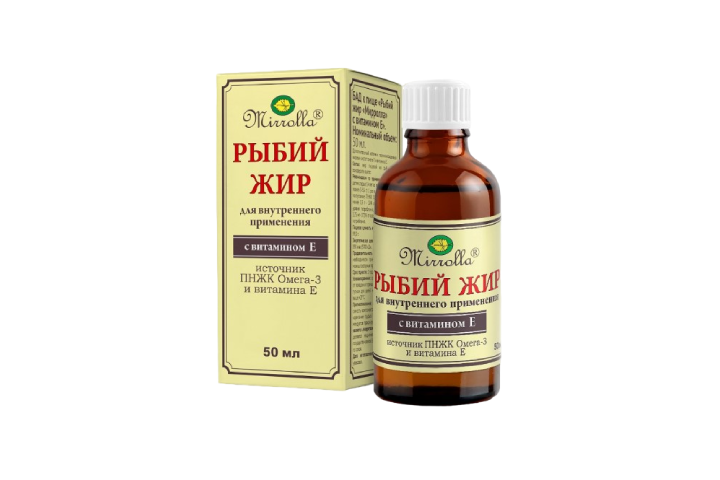Рыбий жир Миррола с вит Е д/пр внутрь 50мл