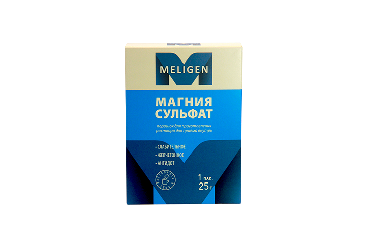 Магния сульфат пор д/приг р-ра д/пр внутрь 25г пак №1