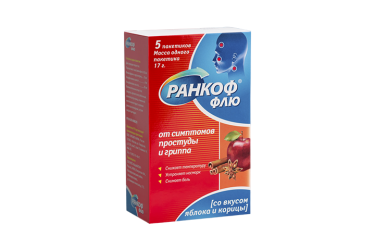 Ранкоф Флю пор д/приг р-ра д/пр внутрь 17г пак №5 яблоко-корица
