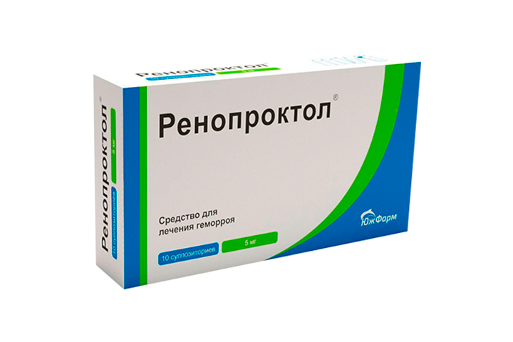 Ренопроктол 5мг супп рект №10