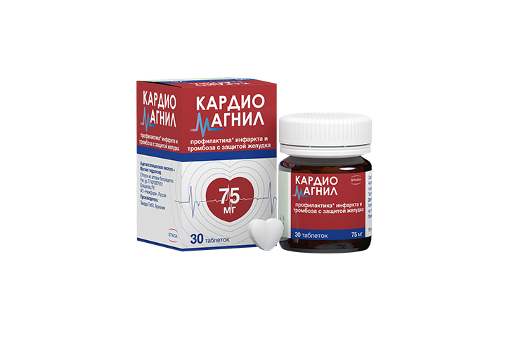 Кардиомагнил 75мг табл п/пл/о №30