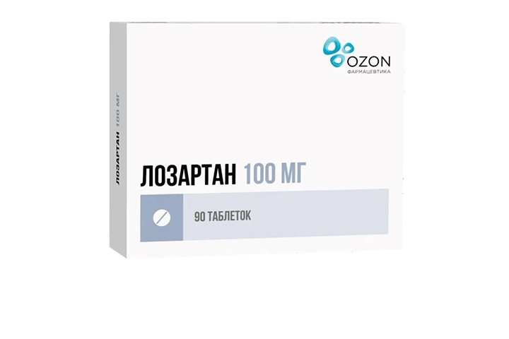 Лозартан 100мг табл п/пл/о №90