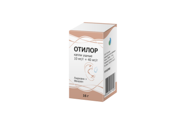 Отилор 10мг/г+40мг/г капли ушные 16г