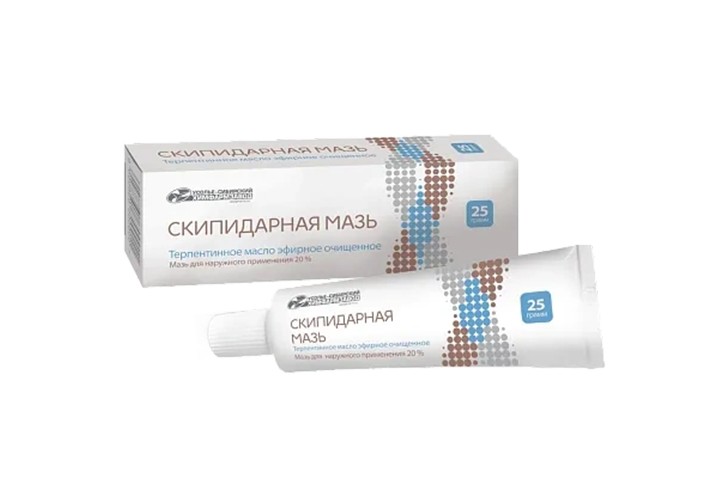 Скипидарная 20% мазь д/нар прим 25г