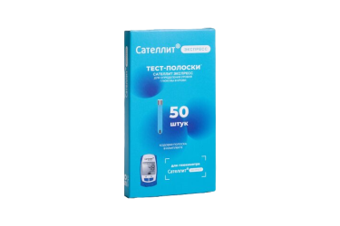 Тест-полоски Сателлит Экспресс ПКГ-03 д/опр глюкозы в крови 50шт