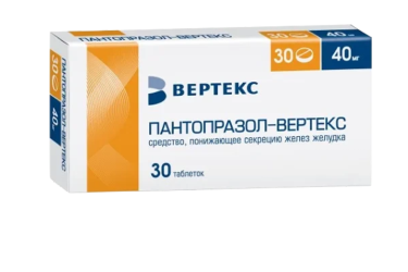 Пантопразол-ВЕРТЕКС 40мг табл п/пл/о кш/раств №30