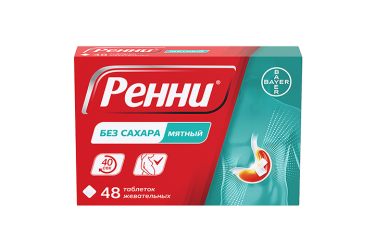 Ренни б/сах табл жев №48 мята
