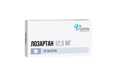 Лозартан 12,5мг табл п/пл/о №30
