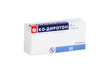 Ко-диротон 20мг+12,5мг табл №30