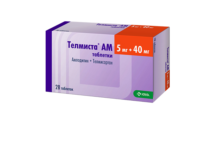 Телмиста АМ 5мг+40мг табл №28