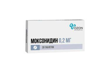 Моксонидин 0,2мг табл п/пл/о №28