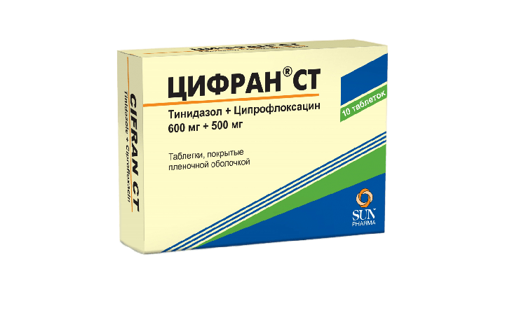 Цифран СТ 600мг/500мг табл п/пл/о №10
