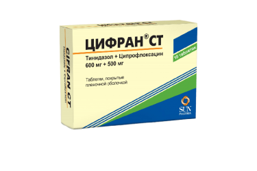 Цифран СТ 600мг/500мг табл п/пл/о №10
