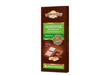 Шоколад Голицин молочный с орехом на фруктозе 60г